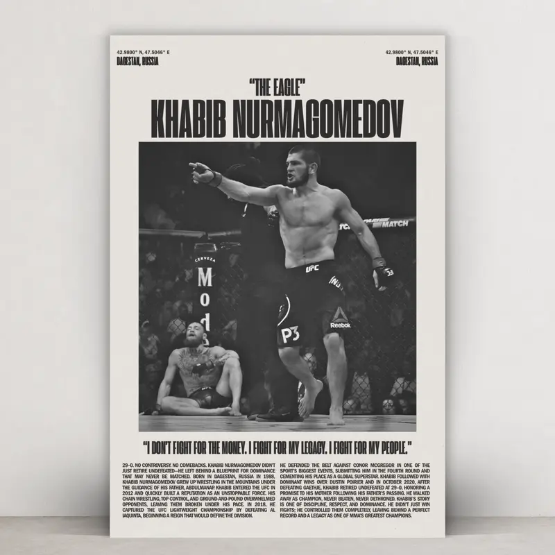 KHABIB NURMAGOMEDOV - THE EAGLE Poster Print Unframed