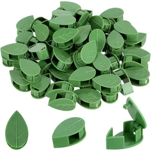60 Pieces Plant Climbing Wall Fixture Clips with 72 Pieces Acrylic Adhesive Sticker Leaf Fixer Invisible Wall Vines Fixing Clips Hook Plant Vine Traction for Indoor Outdoor Decoration
