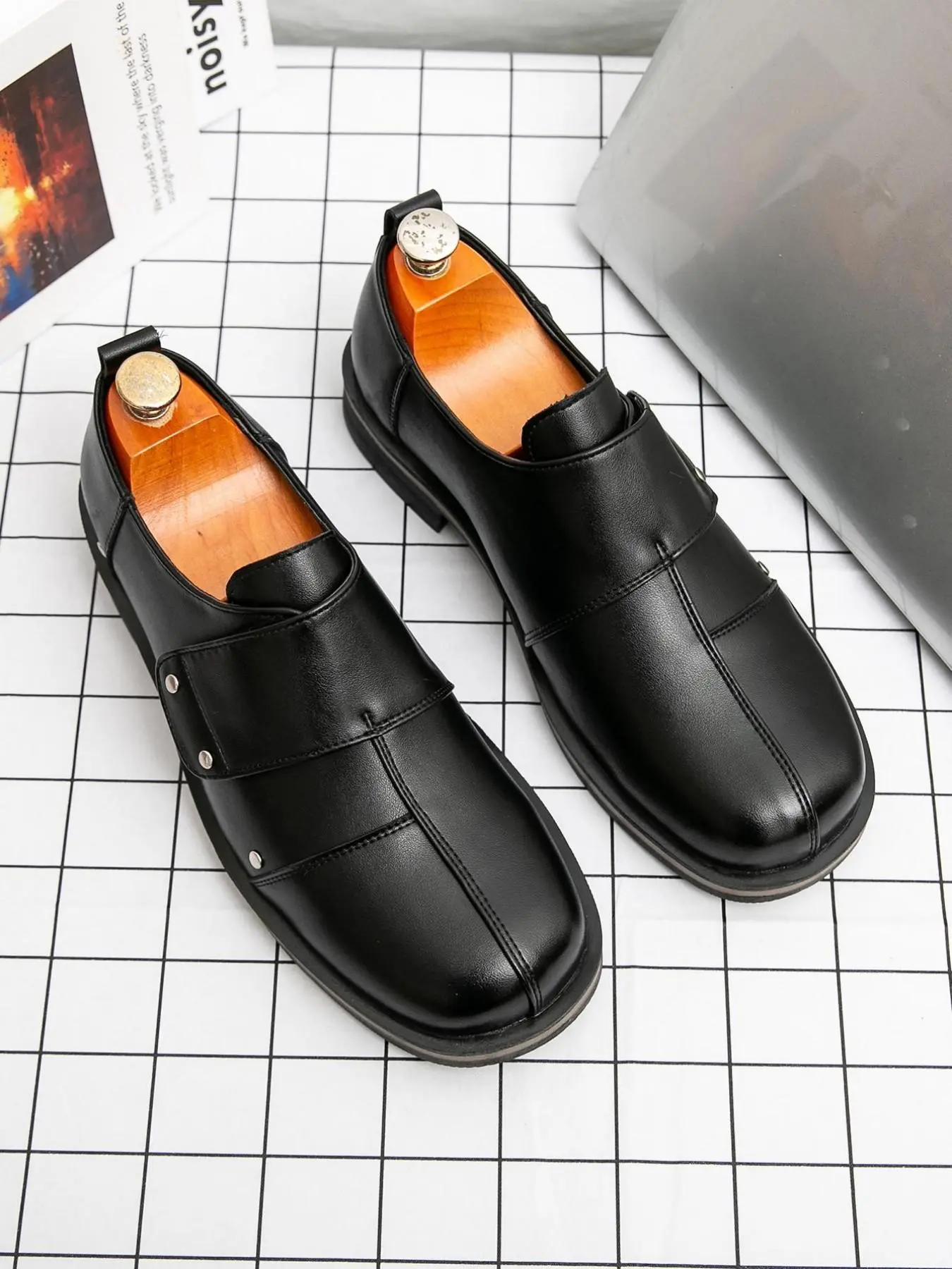 Men's Business Formal Lace Up Dress Shoes, Fashionable Retro Casual Style Oxford Shoes for Work Office, Male All-match Commuter Low Top Shoes for Daily Wear, Round Toe Footwear