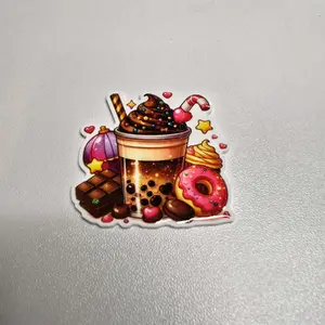 2 pcs Coffee Resin Planar flatbacks