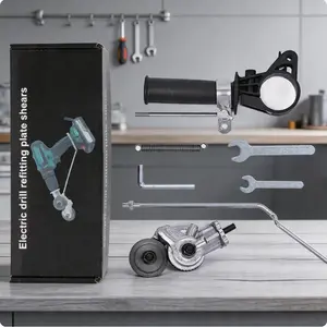Durable Heavy-Duty Metal Sheet Cutter Drill Attachment, Carbon Steel Blade Nibbler Tool for Steel, Aluminum Cutting & Auto Body Repair Projects