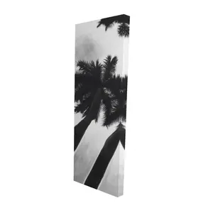 Begin Home Decor 2080-4816-CO130 16 x 48 in. Coastal Bedroom Monochrome Canvas - Monochrome Palm Trees Decor