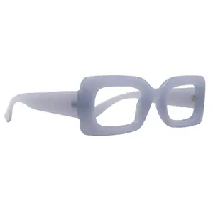 Sophie Premium Reading Glasses, High End Readers +1.25..+3 Magnifying Glasses Transparent Grey Rectangular   NY Fifth Avenue Lightweight Unisex