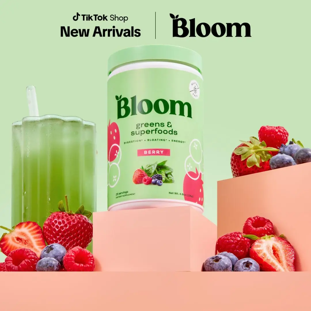 Bloom Nutrition Greens & Superfoods Powder (25 Servings) - Digestion, Gut Health, Bloating Relief, Spirulina & Chlorella with Probiotics & Antioxida