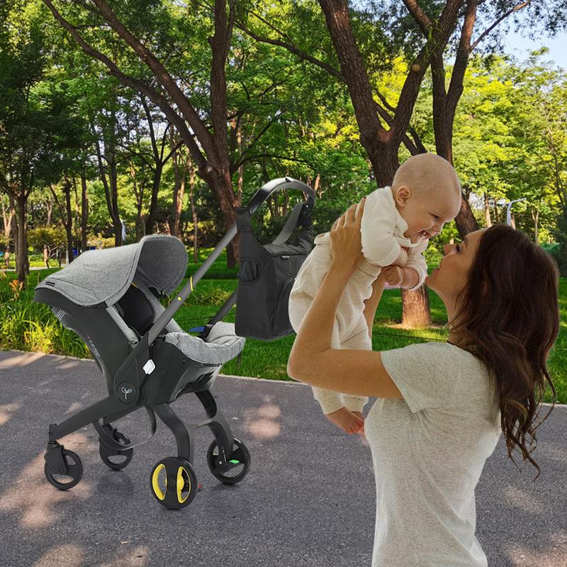 (No Base)Baby Stroller For Newborn,Convenient Attached Storage Bag,With A Sunshade,The Wheels Can Be Locked,The Handlebars Can Be Adjusted In Both The Forward And Reverse Directions