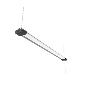 Quarterback 4FT 50W LED Shop Light Linkable with Hexagon Shade Reflector Cover Daylight White 5000K Pull Chain Plug in Workshop Fixture for Garage Basement