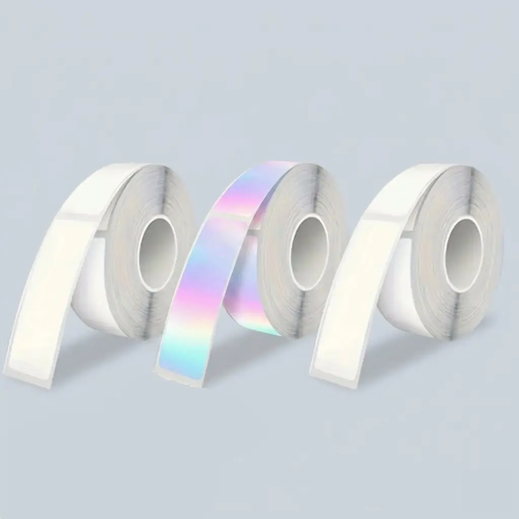 3 Rolls Thermal Printer Paper, Self-Adhesive Waterproof Labels, P12/p15/d30/d32/d35/p50/q30, 12x40mm, 2 + 1 Laser, Direct Thermal Labels, Direct Thermal Stickers, Thermal Printing Labels
