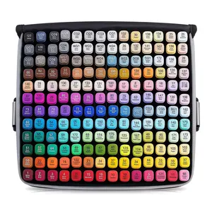 KIDGENIUS Dual Tip Alcohol Markers (262/168/120 Count) for Teens, Portable Travel Waterproof Quick-Dry Markers for Coloring with Carrying Pouch, Ideal for Painting & Art Creation,summervibes