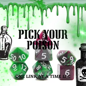 [PICK YOUR POISON] FULL 7PC SET OF ACRYLIC DICE