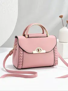 New Elegant Women's Satchel Handbag, Classic Plain Design, Durable and Stylish, Large Capacity, Suitable for All Seasons, Fashionable Handbag, Elegant Bags