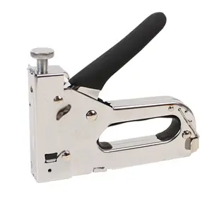 3-in-1 Pneumatic Nail Gun - Cordless Stapler for U-Shaped/Straight Nails, Anti-Jam Design for Wood, Leather, Fabric, 3-Way Cartridge Switch, Penetrates 10-15mm Heavy-Duty Nails, Versatile for Furniture, Upholstery, Drywall.
