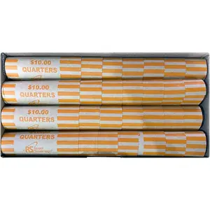 Royal Sovereign Preformed Coin Wrappers, 112 Quarter Coin Wrappers (RSW-112Q)