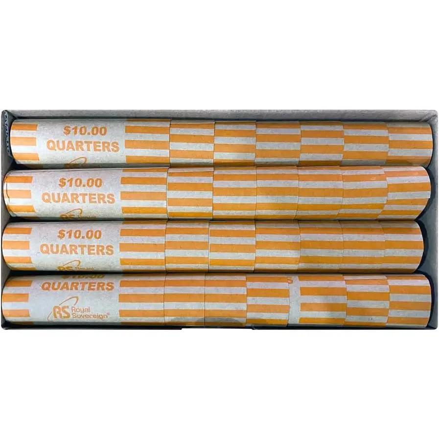 Royal Sovereign Preformed Coin Wrappers, 112 Quarter Coin Wrappers (RSW ...