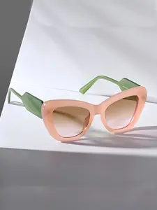 Large Frame Women's Sunglasses, Vintage Classic Decorative Style, Ideal for Beach Vacation, Fashionable Accessory for All Seasons