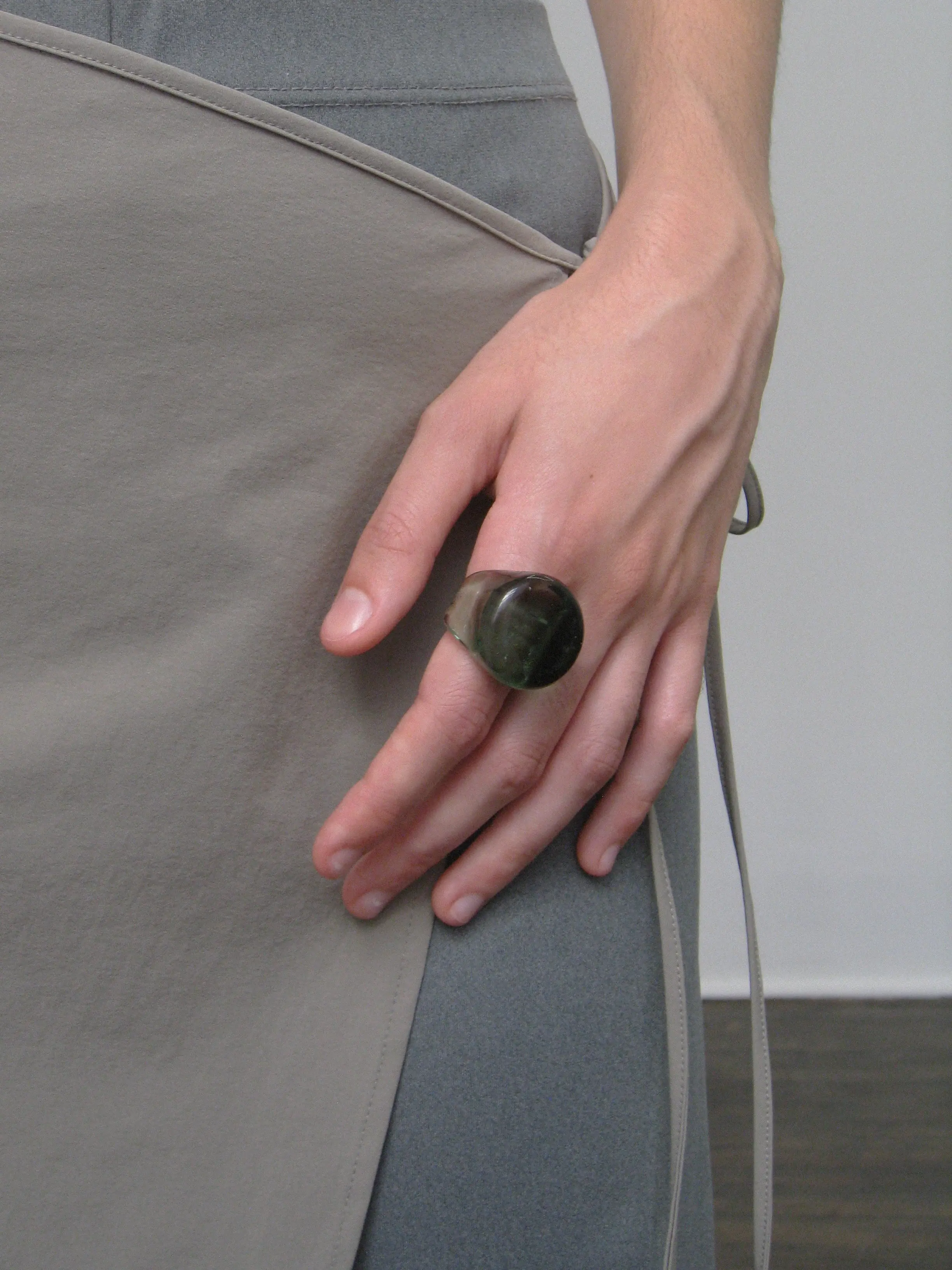 LALIQUE RING, TRANSLUCENT GREEN