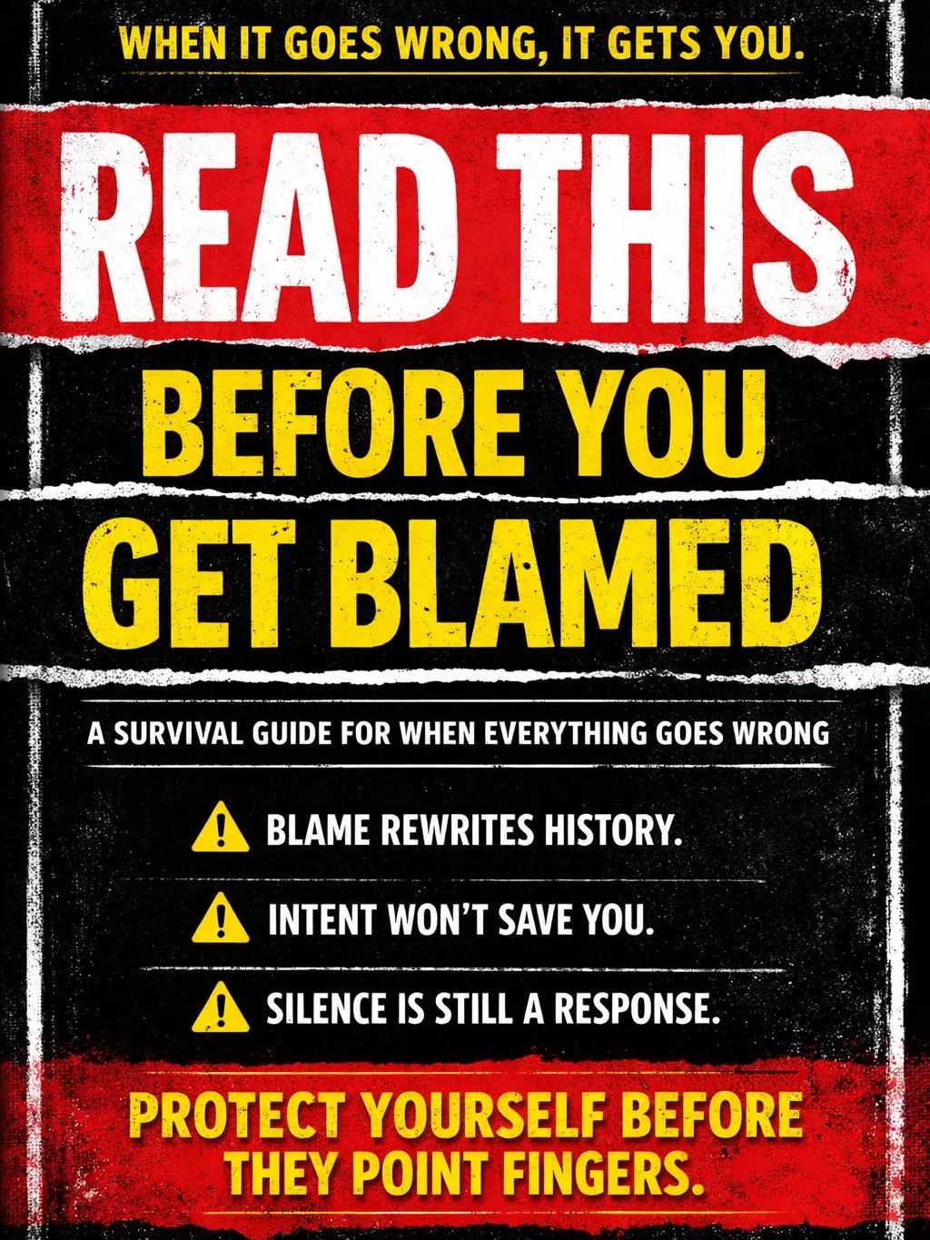 READ THIS BEFORE YOU GET BLAMED