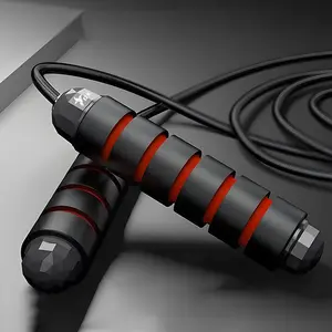 Skipping Rope with Ball Bearings Rapid Speed Adjustable Jump Rope Cable 6 Memory Foam Handles for Aerobic Exercise Speed Training Extreme Jumping Endurance Training Gym Workout Machine