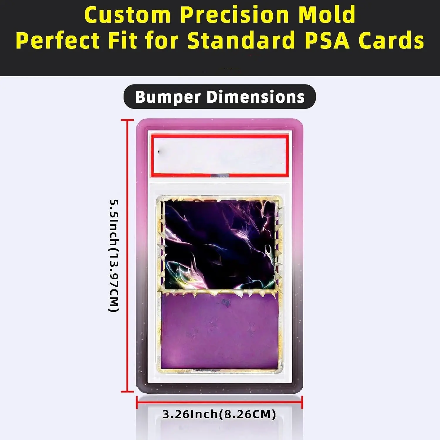 1pc For PSA Graded Card Bumper Guard Frame TPU Slab Protector, Glitter,  Rating Card Protective Sleeve,