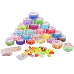 Cute Bubble Butter Slime Kit Squishy Maker For Kids, Party Favors Stretchy Non-Sticky Colorful Scented Slime, Stress Relief Toy For Halloween Christmas Gift