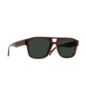 RAEN Rifka-Negroni Green-54 Modern Navigator Silhouette Unisex Sunglasses with Cambria Colorway & Vibrant Brown Polarized Lenses UV Protection