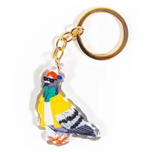 Cool Pigeon in Sunglasses Keychain