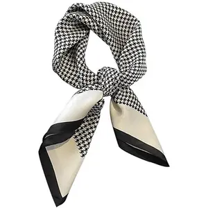 100% Pure Mulberry Silk Square Scarf for Hair-26''x26'' Women Men Natural Silk Neckerchief Headscarf Bag scarf