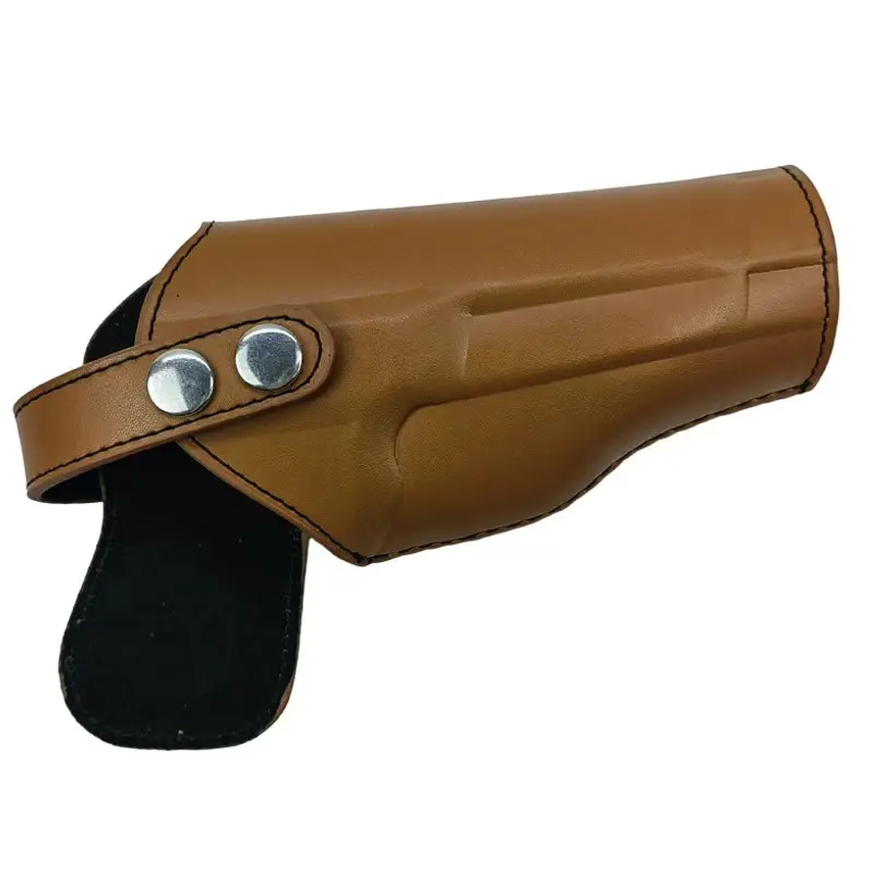 Vintage Brown Leather Revolver Holster - Hunting Gun Accessory for Sports, Outdoor Activities