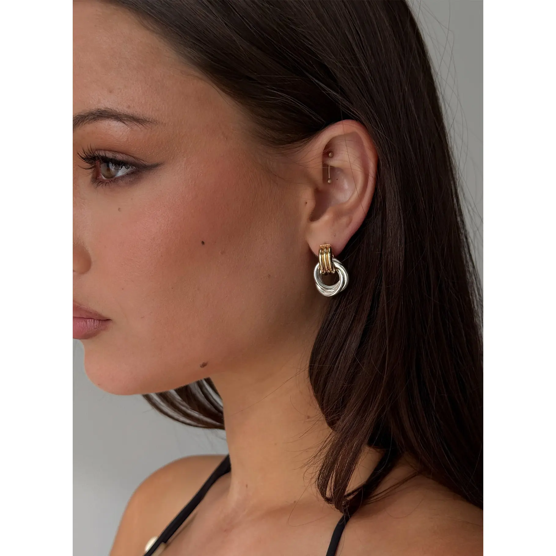 Trishy Linked Earrings Gold / Silver