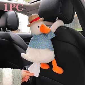 2 in 1 Plush Cartoon Car Tissue Box Hugger