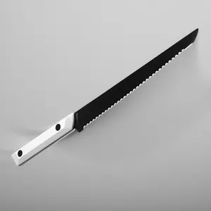 TZ-04 Bread Knife with Serrated Edge - 8.75" Blade Length, G10 Handle, Japanese Steel with Non-Toxic Antimicrobial Titanium Coating