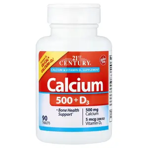 21st Century Calcium 500 + D3, 90 Tablets