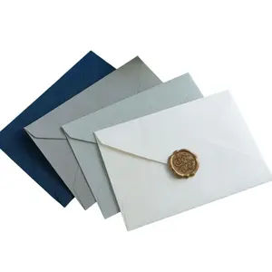 1 Pack Burlap Envelope & Wax Seal, Random Color Vintage Style Invitation Envelope, V Flap Gift Card Envelope for Birthdays, Weddings, Graduation, Party Invitations, Greeting Cards & Thank You Notes
