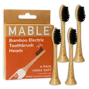 Bamboo Toothbrush Head compatible with Philips Sonicare