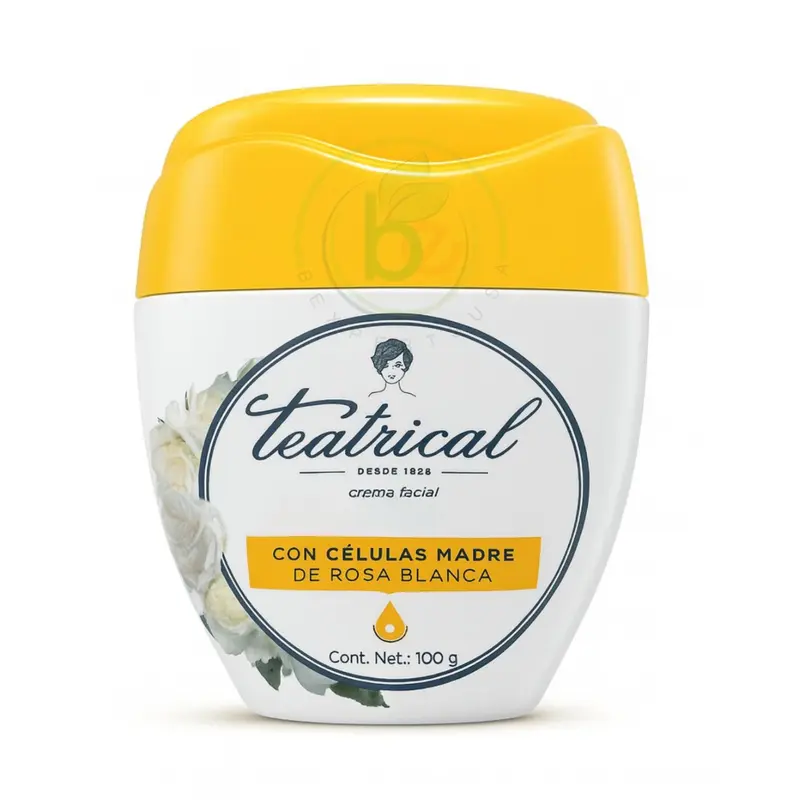 Teatrical Genomma Lab TEATRICAL CELULAS MADRE CREMA 100g - Radiant Daily Hydrating Nourishing Cream with Rosa Blanca Stem Cells