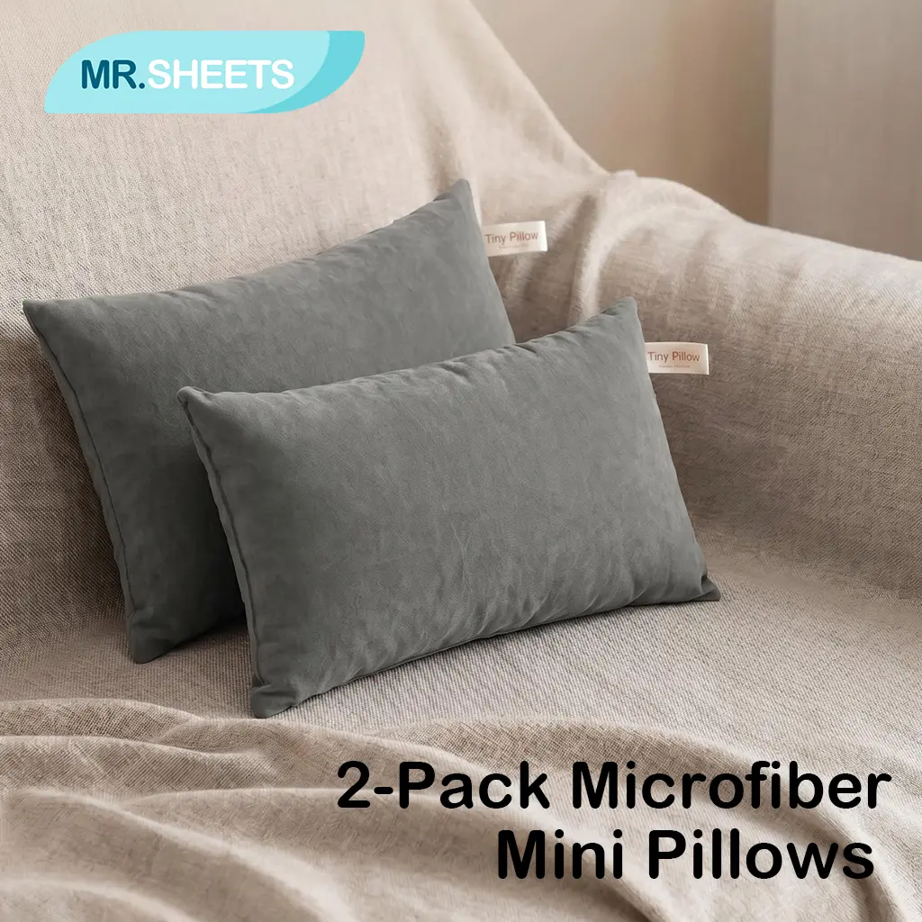 Mini Pillow Insert Set of 2, Soft Small Pillows 7x11 Inches Down Alternative Microfiber for Travel, Decor, Pets & Support