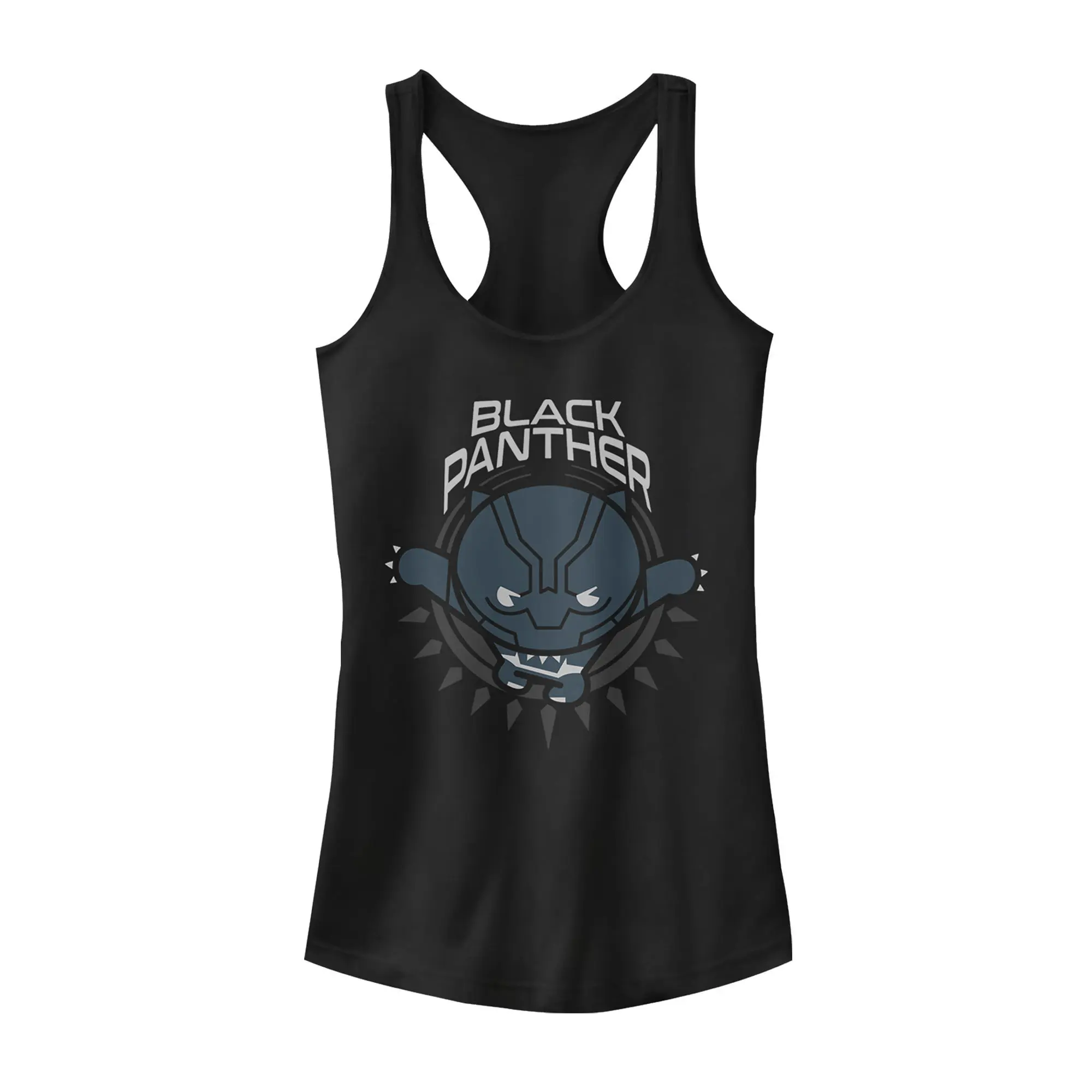 Juniors Womens Marvel Black Panther Kawaii Racerback Tank Top