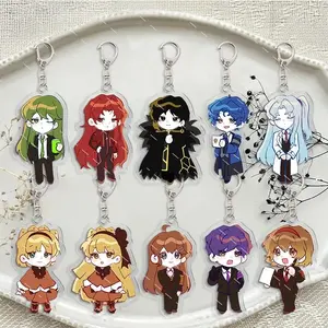 Lobotomy Corporation Monster Management Simulation Cosplay Ayin Angela Netzach Acrylic Keychain, Chibi Anime Keyring - Anime Hot Pendant, Cute Keyring Accessory, Fun Charm For Backpack Or Purse | High Quality and Customer Favorite Items