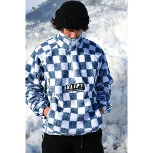 Checkered Sherpa Fleece Jacket (unisex)