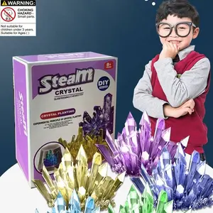 Child DIY Crystal Growth Kit, Magic Crystal Planting Material Pack, Stem Education Toy for Ages 3-12, Birthday Gift