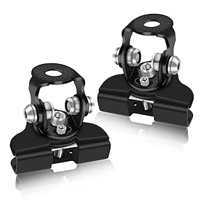 DIBMS Led Hood Mounts, Universal Led Light Bar Mounting Brackets 304 Stainless Steel Hood Clamp Lights Mounts, Black cars accessories car stuff