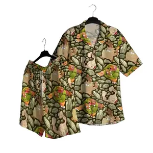 Geodude PKM Hawaiian Shirt Tropical Anime Aloha Manga Gifts Premium Soft Cotton Beach Wear Men's Tropical Summer Short Sleeve Button Down Shirt Trendy Streetwear Vacation Party Outfit Unique Anime Fan Gift