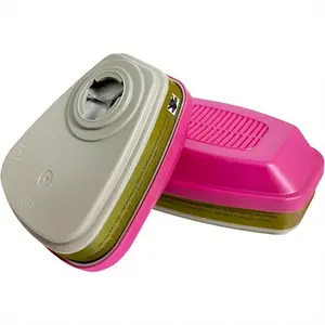 1 Pair 60926 Respirator Cartridges, 60926 Respirator Filters for Gas Mask, Protects Against Dust, Organic Vapors Gas and Pollen, Apply to 6100, 6200, 6502, 7501, 7502, 6800