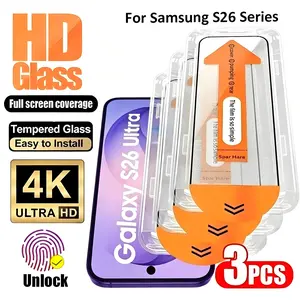 Samsung Galaxy S22 5g/s22+ 5g/s23/s23+/s24/s25/s26/plus/ultra/s25 Edge/s25 Fe Series Tempered Glass Screen Protector Set, Full Coverage, Easy Install, Fingerprint Unlock Compatible