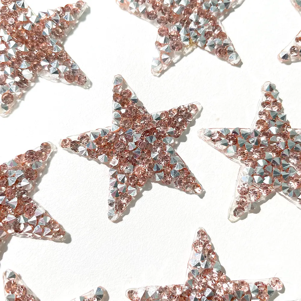 Embellished Sequins Iron-On Star Patches - Rhinestone Sparkle Thermal Adhesive Badge Trims, Custom Durable Easy-to-Use DIY Sewing Accessories for Clothes Hats, All-Seasons Stylish Gift Sewing Supplies Set