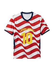 Lamine Yamal #10 Fan Jersey | Quick-dry breathable mesh keeps you cool at outdoor tailgates, perfect for cheering loud for your favorite soccer star! Top Casual