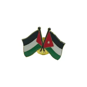 Palestine Flag x Jordan Flag Hard Enamel Badge / Pin / Brooch with premium backing