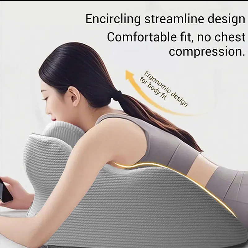 Neck Back Cervical Waist Pillow 2.0, Memory Foam Pillows for Pain Relief, 27° Lift Ergonomic Pillow,  Support Pillow for Side Back Stomach Sleeper for Home Bedroom Sofa (Grey) for Christmasgift