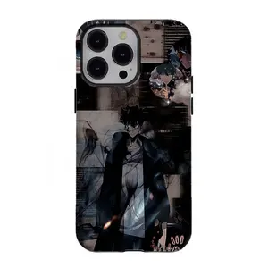 Edgy Dark Anime Collage Phone Case Solo Leveling S-Sung Jin-Woo Edition Compatible for iPhone 17 Promax 16 15 14 13 12 11 and for Samsung S21-S25 Perfect Gift for Fans Her/Him