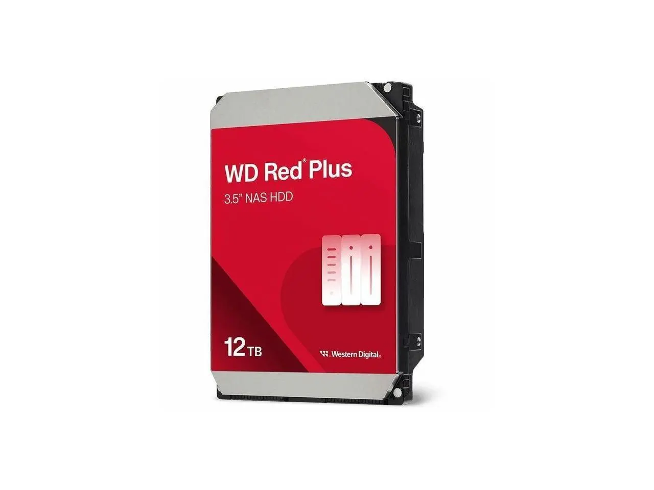 WD Red Plus 12TB NAS Hard Disk Drive - 7200 RPM Class SATA 6Gb/s, CMR, 512MB Cache, 3.5 Inch -  WD120EFGX