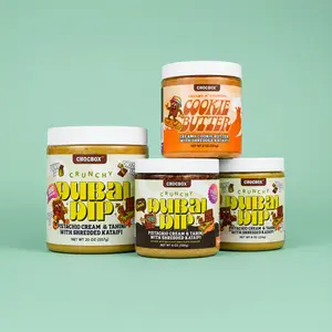 Chocbox Dubai Dip & Cookie Butter Crunch - Pistachio Cream & Tahini Mix / Cookie Butter + Crunchy Kataifi - 8oz & 20oz
